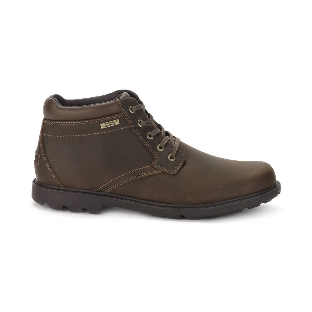 Rockport Singapore Mens Boots - Storm Surge Plain Toe Brown - XI7903584